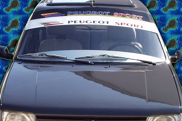 Sonnenblendstreifen Peugeot Sport, Weiss